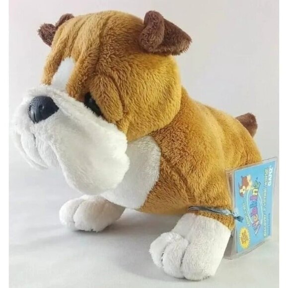 Webkinz Ganz Bulldog Plush Toy Brown & White Stuffed Animal About 8" - Picture 1 of 12